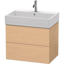 Duravit LC627603030 - L-Cube Two Drawer Wall-Mount Vanity Unit Natural Oak