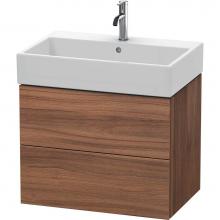 Duravit LC627607979 - Duravit L-Cube 26 7/8'' Wall Mount Two Drawer Single Vanity Cabinet in Natural Walnut, S