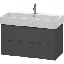 Duravit LC627804949 - L-Cube Two Drawer Wall-Mount Vanity Unit Graphite