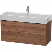 Duravit LC627907979 - L-Cube Two Drawer Wall-Mount Vanity Unit Walnut