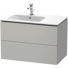 Duravit LC629100707 - L-Cube Two Drawer Wall-Mount Vanity Unit Concrete Gray