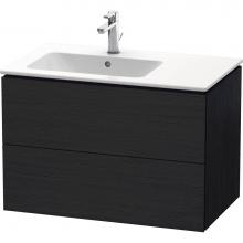 Duravit LC629101616 - L-Cube Two Drawer Wall-Mount Vanity Unit Oak Black