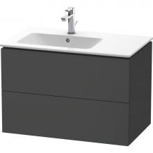 Duravit LC629104949 - L-Cube Two Drawer Wall-Mount Vanity Unit Graphite