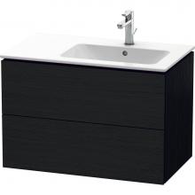 Duravit LC629201616 - L-Cube Two Drawer Wall-Mount Vanity Unit Oak Black