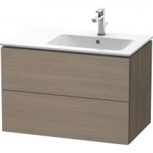 Duravit LC629203535 - L-Cube Two Drawer Wall-Mount Vanity Unit Oak Terra