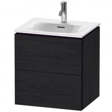 Duravit LC630401616 - L-Cube Two Drawer Wall-Mount Vanity Unit Oak Black