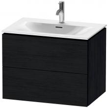 Duravit LC630601616 - L-Cube Two Drawer Wall-Mount Vanity Unit Oak Black