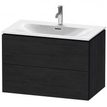 Duravit LC630701616 - L-Cube Two Drawer Wall-Mount Vanity Unit Oak Black