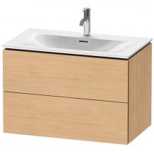 Duravit LC630703030 - L-Cube Two Drawer Wall-Mount Vanity Unit Natural Oak