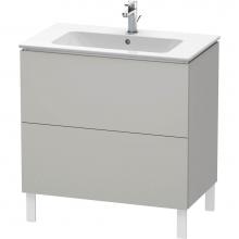 Duravit LC662600707 - L-Cube Two Drawer Floorstanding Vanity Unit Concrete Gray