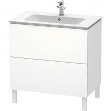 Duravit LC662601818 - L-Cube Two Drawer Floorstanding Vanity Unit White