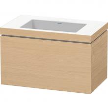 Duravit LC6917N3030 - L-Cube One Drawer C-Bonded Wall-Mount Vanity Kit Natural Oak