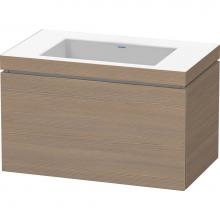 Duravit LC6917N3535 - L-Cube One Drawer C-Bonded Wall-Mount Vanity Kit Oak Terra