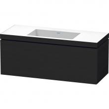 Duravit LC6919N1616 - L-Cube One Drawer C-Bonded Wall-Mount Vanity Kit Oak Black