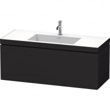 Duravit LC6919O1616 - L-Cube One Drawer C-Bonded Wall-Mount Vanity Kit Oak Black