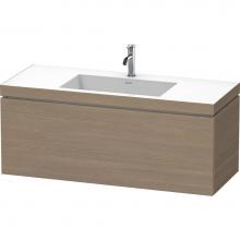 Duravit LC6919O3535 - L-Cube One Drawer C-Bonded Wall-Mount Vanity Kit Oak Terra