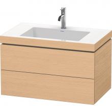 Duravit LC6927O3030 - Duravit L-Cube 31 1/2'' Wall Mount Two Drawer c-bonded Single Vanity in Natural Oak, Inc