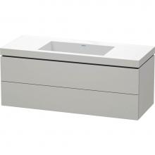 Duravit LC6929N0707 - L-Cube Two Drawer C-Bonded Wall-Mount Vanity Kit Concrete Gray