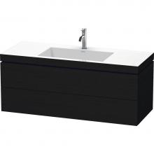 Duravit LC6929O1616 - Duravit L-Cube 47 1/4'' Wall Mount Two Drawer c-bonded Single Vanity in Black Oak, Inclu