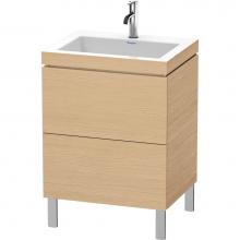 Duravit LC6936O3030 - L-Cube Two Drawer C-Bonded Floorstanding Vanity Kit Natural Oak