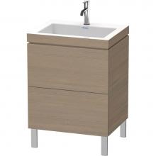 Duravit LC6936O3535 - L-Cube Two Drawer C-Bonded Floorstanding Vanity Kit Oak Terra