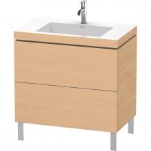 Duravit LC6937O3030 - L-Cube Two Drawer C-Bonded Floorstanding Vanity Kit Natural Oak