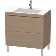 Duravit LC6937O3535 - L-Cube Two Drawer C-Bonded Floorstanding Vanity Kit Oak Terra