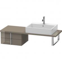 Duravit VE562708989 - Duravit Vero Two Drawer Low Cabinet For Console Flannel Gray