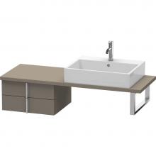 Duravit VE562709090 - Duravit Vero Low Cabinet For Console  Flannel Gray Satin Matte