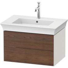 Duravit WT434107739 - White Tulip Wall-Mounted Vanity Unit American Walnut Solid/Nordic White Satin Matte