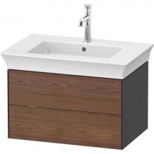 Duravit WT434107758 - White Tulip Wall-Mounted Vanity Unit American Walnut Solid/Graphite Satin Matte