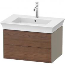 Duravit WT4341077H2 - White Tulip Wall-Mounted Vanity Unit American Walnut Solid/Stone Gray High Gloss