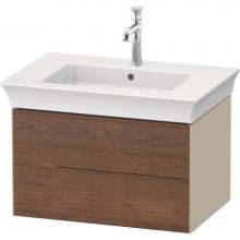 Duravit WT4341077H3 - White Tulip Wall-Mounted Vanity Unit American Walnut Solid/Taupe High Gloss