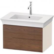 Duravit WT4341077H4 - White Tulip Wall-Mounted Vanity Unit American Walnut Solid/Nordic White High Gloss