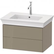 Duravit WT43410H2H2 - White Tulip Wall-Mounted Vanity Unit Stone Gray High Gloss