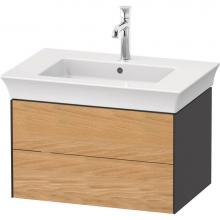 Duravit WT43410H558 - White Tulip Wall-Mounted Vanity Unit Natural Oak Solid/Graphite Satin Matte