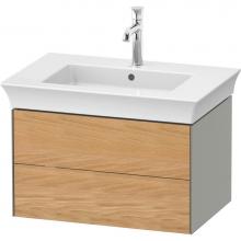 Duravit WT43410H592 - White Tulip Wall-Mounted Vanity Unit Natural Oak Solid/Stone Gray Satin Matte