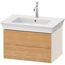 Duravit WT43410H5H4 - White Tulip Wall-Mounted Vanity Unit Natural Oak Solid/Nordic White High Gloss