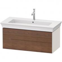 Duravit WT434207739 - White Tulip Wall-Mounted Vanity Unit American Walnut Solid/Nordic White Satin Matte