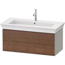 Duravit WT434207792 - White Tulip Wall-Mounted Vanity Unit American Walnut Solid/Stone Gray Satin Matte