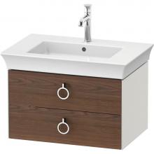 Duravit WT435107739 - White Tulip Wall-Mounted Vanity Unit American Walnut Solid/Nordic White Satin Matte