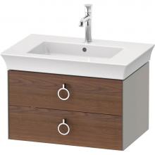 Duravit WT435107792 - White Tulip Wall-Mounted Vanity Unit American Walnut Solid/Stone Gray Satin Matte