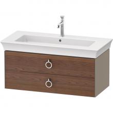 Duravit WT4352077H2 - White Tulip Wall-Mounted Vanity Unit American Walnut Solid/Stone Gray High Gloss