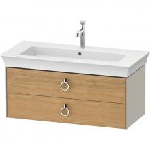 Duravit WT43520H560 - White Tulip Wall-Mounted Vanity Unit Natural Oak Solid/Taupe Satin Matte