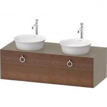 Duravit WT4983B77H2 - White Tulip Wall-Mounted Vanity Unit American Walnut