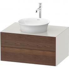 Duravit WT498507739 - White Tulip Wall-Mounted Vanity Unit American Walnut Solid/Nordic White Satin Matte