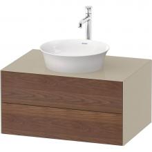 Duravit WT4985077H3 - White Tulip Wall-Mounted Vanity Unit American Walnut Solid/Taupe High Gloss