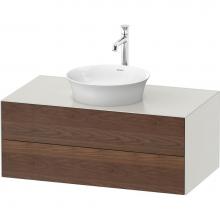 Duravit WT498607739 - White Tulip Wall-Mounted Vanity Unit American Walnut Solid/Nordic White Satin Matte