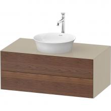 Duravit WT4986077H3 - White Tulip Wall-Mounted Vanity Unit American Walnut Solid/Taupe High Gloss