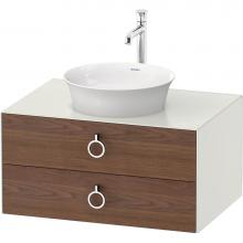 Duravit WT499007736 - White Tulip Wall-Mounted Vanity Unit American Walnut Solid/White Satin Matte